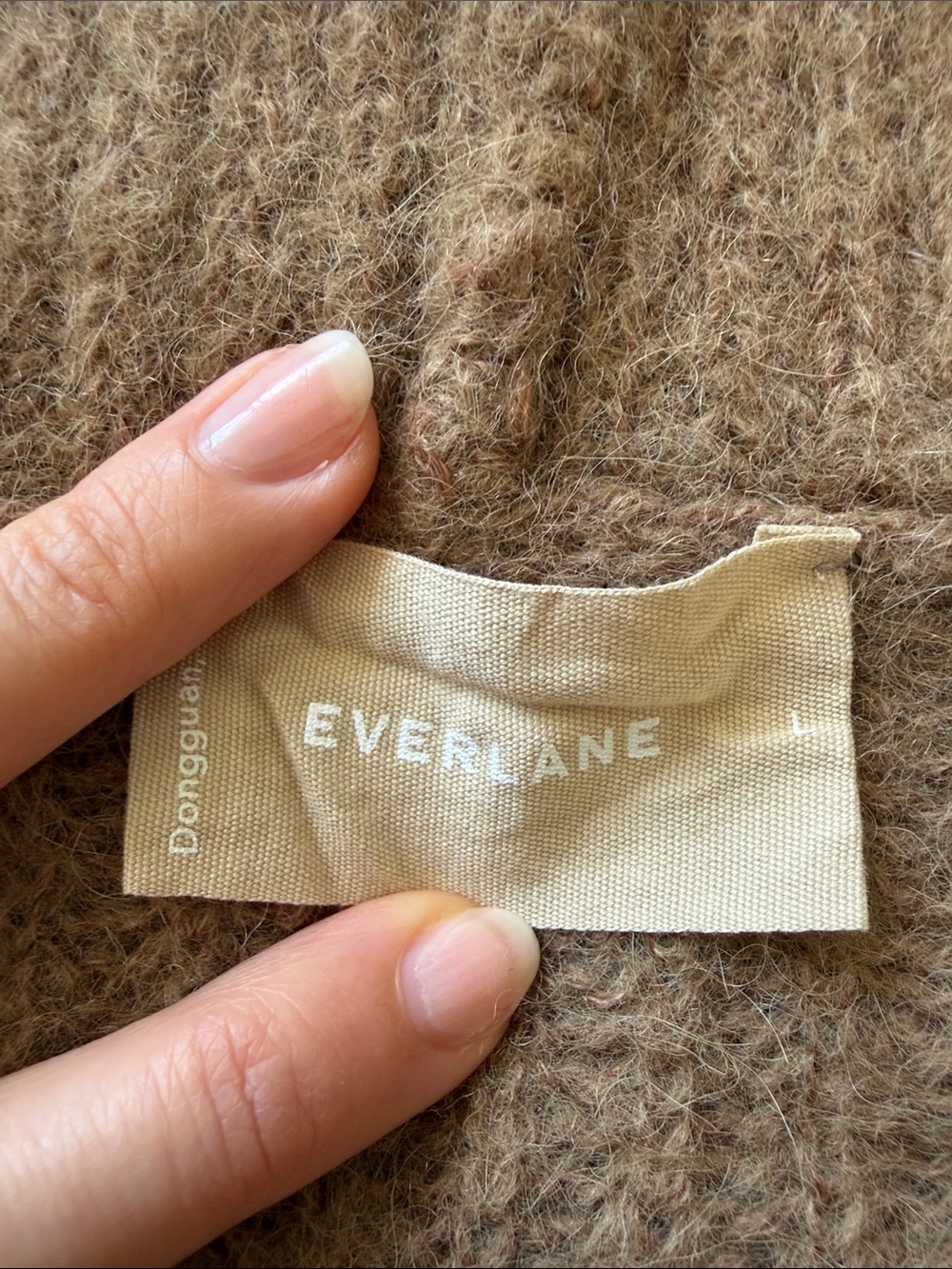 Everlane Brown Mohair-Blend Cowl Neck Sweater